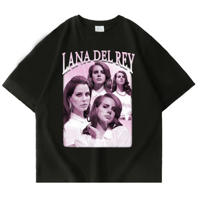Tricou nou Lana Del Rey Ldr cu imprimeu grafic Fashion Streetwear, cu mâneci scurte, ocazional, cu gât crew, tricou pentru femei
