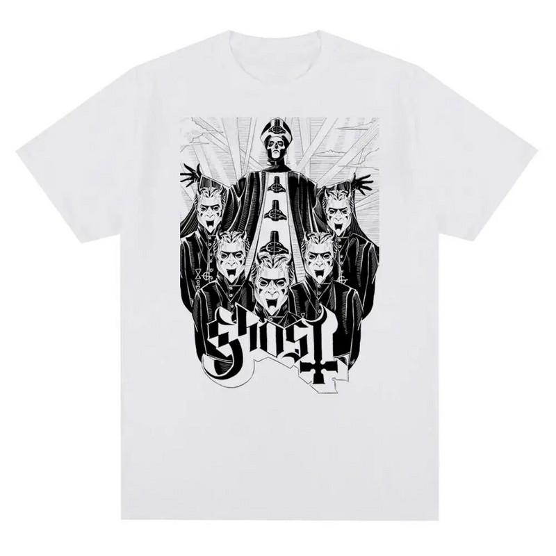 Nova majica kratkih rukava Ghost Rock Band s grafičkim printom Muška ženska modna ležerna rock ulična odjeća Majica kratkih rukava velike veličine Unisex