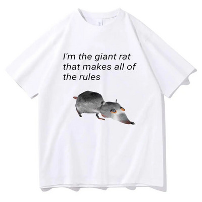 Ljetna Harajuku majica kratkih rukava Mouse I don't want to cook Majica s grafičkim printom Modna ležerna majica kratkih rukava velikih veličina Ženska