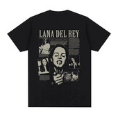 Cântăreața Lana Del Rey Tricou cu imprimeu Bărbați Femei Moda Hip Hop Streetwear Harajuku Tricou cu mânecă scurtă Plus Size Unisex