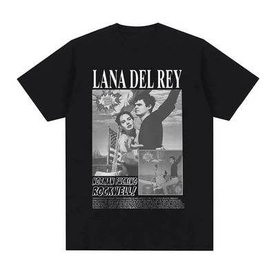 Cântăreața Lana Del Rey Tricou cu imprimeu Bărbați Femei Moda Hip Hop Streetwear Harajuku Tricou cu mânecă scurtă Plus Size Unisex