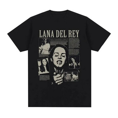 Cântăreața Lana Del Rey Tricou cu imprimeu Bărbați Femei Moda Hip Hop Streetwear Harajuku Tricou cu mânecă scurtă Plus Size Unisex