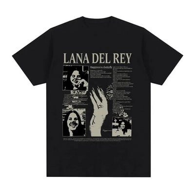 Cântăreața Lana Del Rey Tricou cu imprimeu Bărbați Femei Moda Hip Hop Streetwear Harajuku Tricou cu mânecă scurtă Plus Size Unisex