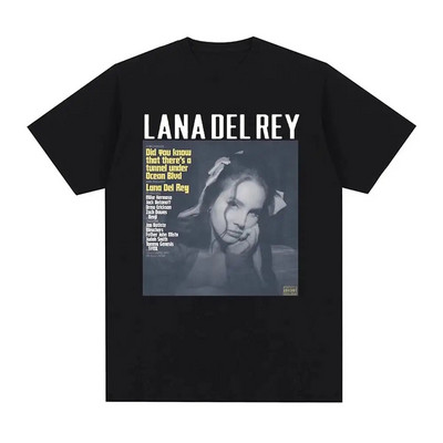 Cântăreața Lana Del Rey Tricou cu imprimeu Bărbați Femei Moda Hip Hop Streetwear Harajuku Tricou cu mânecă scurtă Plus Size Unisex
