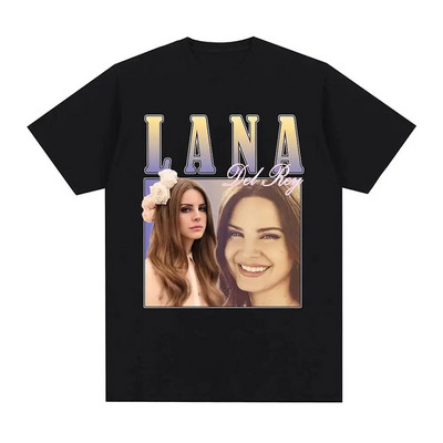 Cântăreața Lana Del Rey Tricou cu imprimeu Bărbați Femei Moda Hip Hop Streetwear Harajuku Tricou cu mânecă scurtă Plus Size Unisex