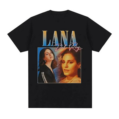 Cântăreața Lana Del Rey Tricou cu imprimeu Bărbați Femei Moda Hip Hop Streetwear Harajuku Tricou cu mânecă scurtă Plus Size Unisex