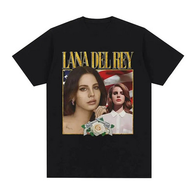 Cântăreața Lana Del Rey Tricou cu imprimeu Bărbați Femei Moda Hip Hop Streetwear Harajuku Tricou cu mânecă scurtă Plus Size Unisex