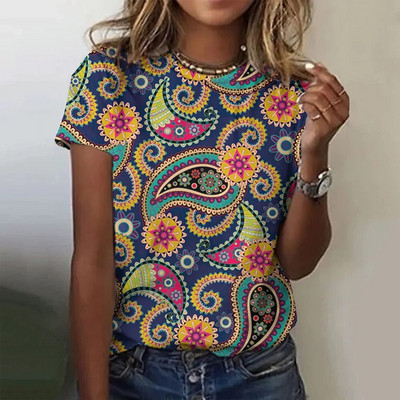 Tricou cu mânecă scurtă la modă de vară pentru femei, cu gât în formă de O, cu imprimare grafică, Topuri vintage, Pulover Harajuku, haine supradimensionate pentru femei