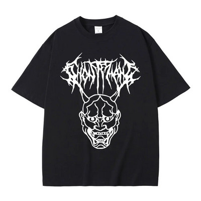 Ghostemane Graphic Print póló Divat Hip Hop Metal Rock Gothic póló Streetwear Nagy méretű póló Női
