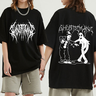 Ghostemane Graphic Print póló Divat Hip Hop Metal Rock Gothic póló Streetwear Nagy méretű póló Női