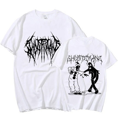 Ghostemane Graphic Print póló Divat Hip Hop Metal Rock Gothic póló Streetwear Nagy méretű póló Női