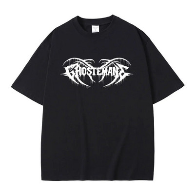 Ghostemane Graphic Print póló Divat Hip Hop Metal Rock Gothic póló Streetwear Nagy méretű póló Női