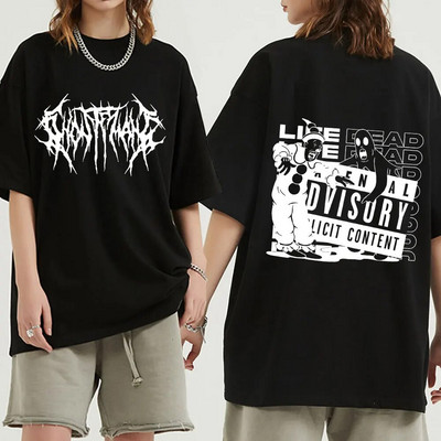 Ghostemane Graphic Print póló Divat Hip Hop Metal Rock Gothic póló Streetwear Nagy méretű póló Női