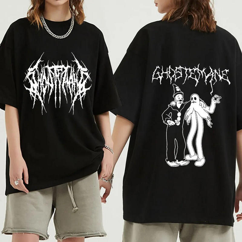 Ghostemane Graphic Print póló Divat Hip Hop Metal Rock Gothic póló Streetwear Nagy méretű póló Női