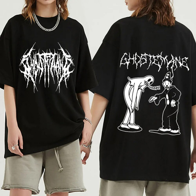 Ghostemane Graphic Print póló Divat Hip Hop Metal Rock Gothic póló Streetwear Nagy méretű póló Női