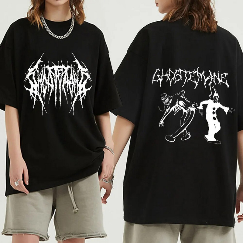 Ghostemane Graphic Print póló Divat Hip Hop Metal Rock Gothic póló Streetwear Nagy méretű póló Női