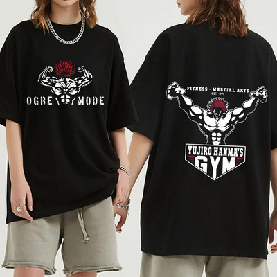 Japāņu Anime Baki Hanma Grappler Graphic Print T krekls Ikdienišķa modes apkakle ar īsām piedurknēm liela izmēra T krekls sievietēm