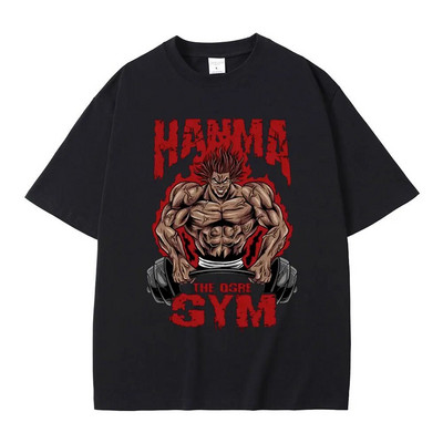 Japanska anime Baki Hanma The Grappler majica kratkih rukava s grafičkim printom Ležerna modna ženska majica s okruglim izrezom kratkih rukava i velikih veličina