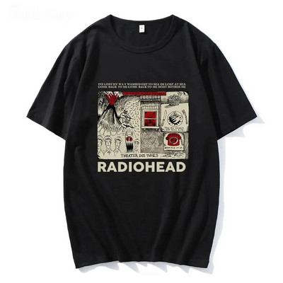 Majica kratkih rukava Radiohead s grafičkim printom Hip Hop Rock Band Majica s kratkim rukavima Modna ležerna majica s okruglim izrezom kratkih rukava Ženska velika veličina