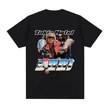 Rock Band Tokio Hotel Kaulitz Graphic Print Μπλουζάκι Μόδα πανκ κοντό μανίκι Casual Hip op Streetwear Plus Size T Shirt Γυναικεία