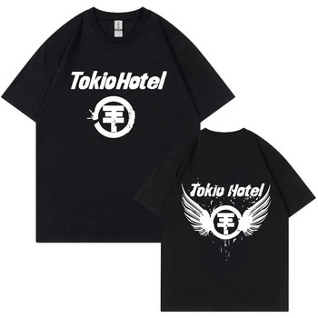 Rock Band Tokio Hotel Kaulitz Graphic Print Μπλουζάκι Μόδα πανκ κοντό μανίκι Casual Hip op Streetwear Plus Size T Shirt Γυναικεία