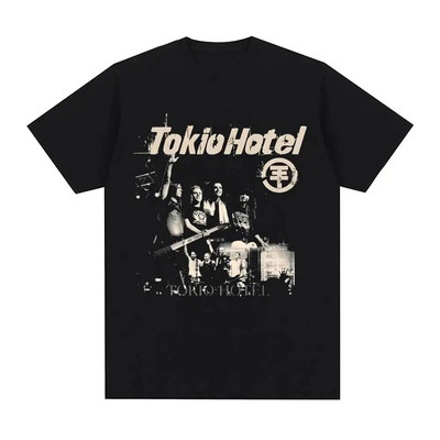 Rock Band Tokio Hotel Kaulitz Graphic Print Μπλουζάκι Μόδα πανκ κοντό μανίκι Casual Hip op Streetwear Plus Size T Shirt Γυναικεία