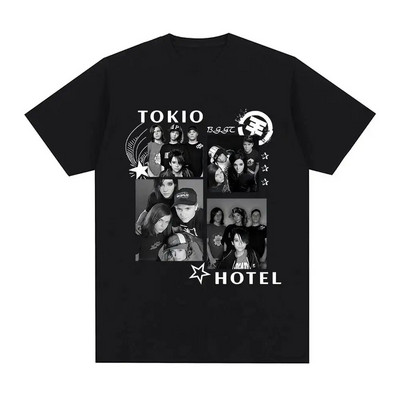 Rock Band Tokio Hotel Kaulitz Graphic Print Μπλουζάκι Μόδα πανκ κοντό μανίκι Casual Hip op Streetwear Plus Size T Shirt Γυναικεία