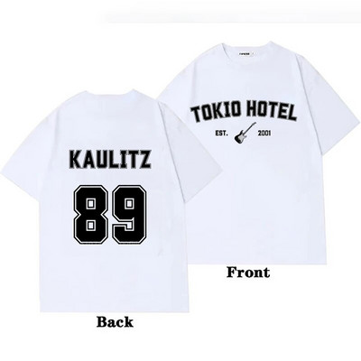 Rock Band Tokio Hotel Kaulitz Graphic Print Μπλουζάκι Μόδα πανκ κοντό μανίκι Casual Hip op Streetwear Plus Size T Shirt Γυναικεία