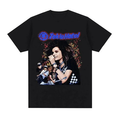Rock Band Tokio Hotel Kaulitz Graphic Print Μπλουζάκι Μόδα πανκ κοντό μανίκι Casual Hip op Streetwear Plus Size T Shirt Γυναικεία
