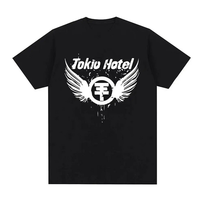 Rock Band Tokio Hotel Kaulitz Graphic Print Μπλουζάκι Μόδα πανκ κοντό μανίκι Casual Hip op Streetwear Plus Size T Shirt Γυναικεία