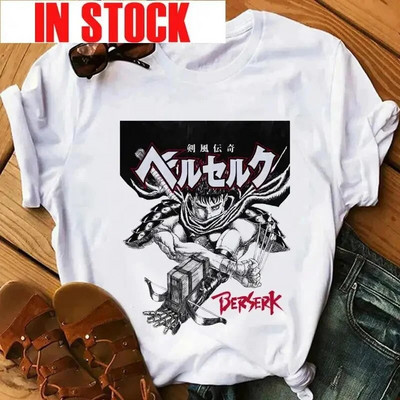 Tricou cu imprimeu grafic Anime japonez Berserk, ocazional, de modă, vintage, cu mânecă scurtă, cu mânecă scurtă, de dimensiuni mari, pentru femei