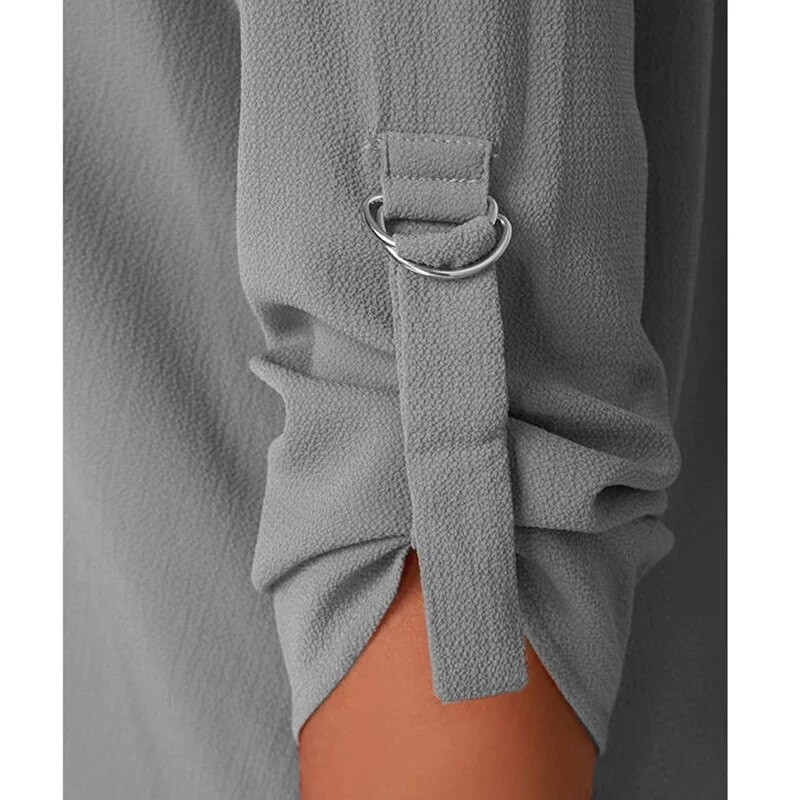 Dámske sexy šifónové blúzky, košele, módne sviatočné bluzky, dámske ležérne jarné jesenné jednofarebné topy a blúzky, plus veľkosť 5XL