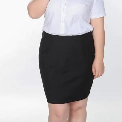 9XL 8XL 7XL 6XL 5XL Γυναικεία Pencil Φούστα Μεγάλο Μέγεθος 2023 Ψηλόμεση Μαύρη επίσημη Γυναικεία Μίνι φούστα γραφείου για Blazer κοστούμια M279