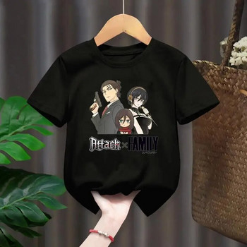 Spy X Family Cartoon Graphic Print Μπλουζάκι Ιαπωνικό Anime Harajuku T Shirt Μόδα Casual κοντομάνικο μπλουζάκι συν μεγέθους γυναικών