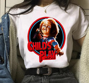 Tricou cu imprimeu grafic Chucky Chucky Streetwear la modă ocazional decolteu cu mânecă scurtă Tricou de mărime mare pentru femei