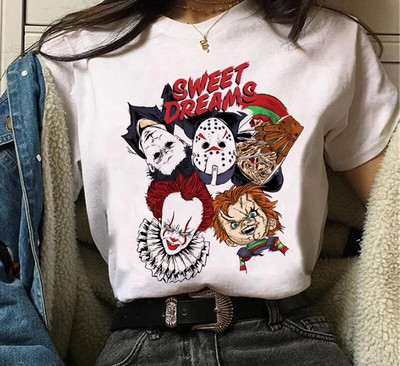 Tricou cu imprimeu grafic Chucky Chucky Streetwear la modă ocazional decolteu cu mânecă scurtă Tricou de mărime mare pentru femei