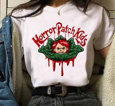 Tricou cu imprimeu grafic Chucky Chucky Streetwear la modă ocazional decolteu cu mânecă scurtă Tricou de mărime mare pentru femei
