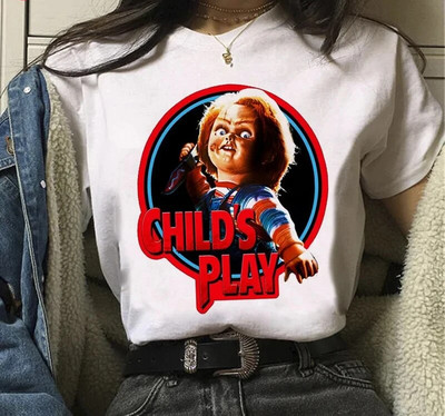 Tricou cu imprimeu grafic Chucky Chucky Streetwear la modă ocazional decolteu cu mânecă scurtă Tricou de mărime mare pentru femei