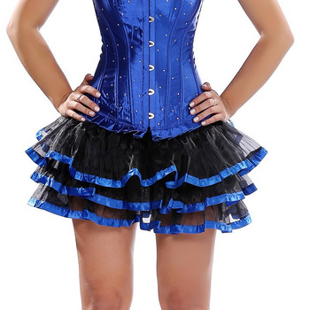Σέξι δαντέλα τούλι Γυναικείες φούστες Tutu Γυναικεία showgirl Party Dance Match Πλισέ φούστα Στολή Κορσέ Φούστες Plus Size S-6XL