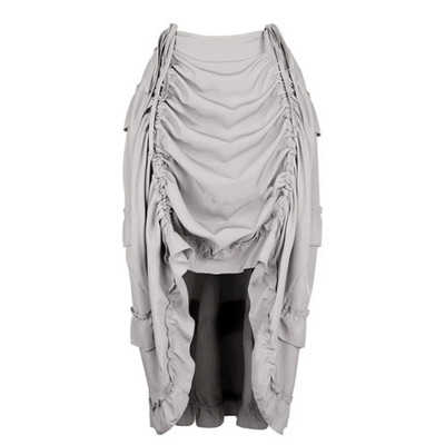 Gothic Steampunk Ανώμαλη πλισέ μακριά φούστα Ψηλές χαμηλές φούστες Σέξι χορευτική φούστα για ενήλικες Ταίριασμα κορσέ Κοστούμι πειρατών Plus Size