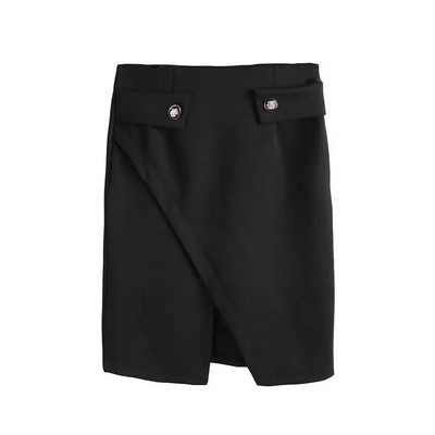 plus size S-5XL Φούστα Νέα γυναικεία ακανόνιστη αυτοκαλλιέργεια με κουμπί γοφές γυναικείες φούστες επαγγελματικό ψηλόμεσο μπροστινό πιρούνι Faldas