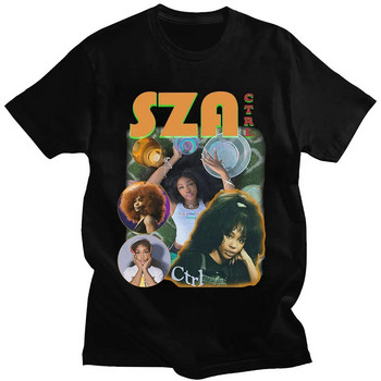 Hip Hop Harajuku Streetwear Rapper SZA CTRL X SOS Album Print T-shirt Γυναικεία Vintage 90s Unisex T Shirt Plus Size Cotton Unisex