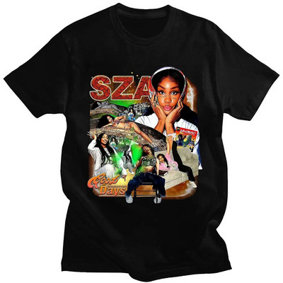 Hip Hop Harajuku Streetwear Rapper SZA CTRL X SOS Album Nyomtatott póló Női Vintage 90-es évek Uniszex póló Nagy méretű pamut uniszex