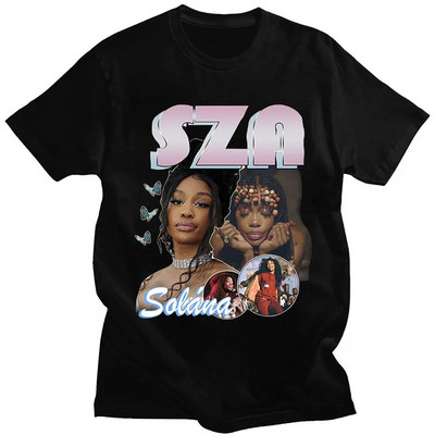 Hip Hop Harajuku Streetwear Rapper SZA CTRL X SOS Album Nyomtatott póló Női Vintage 90-es évek Uniszex póló Nagy méretű pamut uniszex