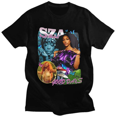 Hip Hop Harajuku Streetwear Rapper SZA CTRL X SOS Album Nyomtatott póló Női Vintage 90-es évek Uniszex póló Nagy méretű pamut uniszex