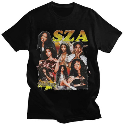 Hip Hop Harajuku Streetwear Rapper SZA CTRL X SOS Album Nyomtatott póló Női Vintage 90-es évek Uniszex póló Nagy méretű pamut uniszex