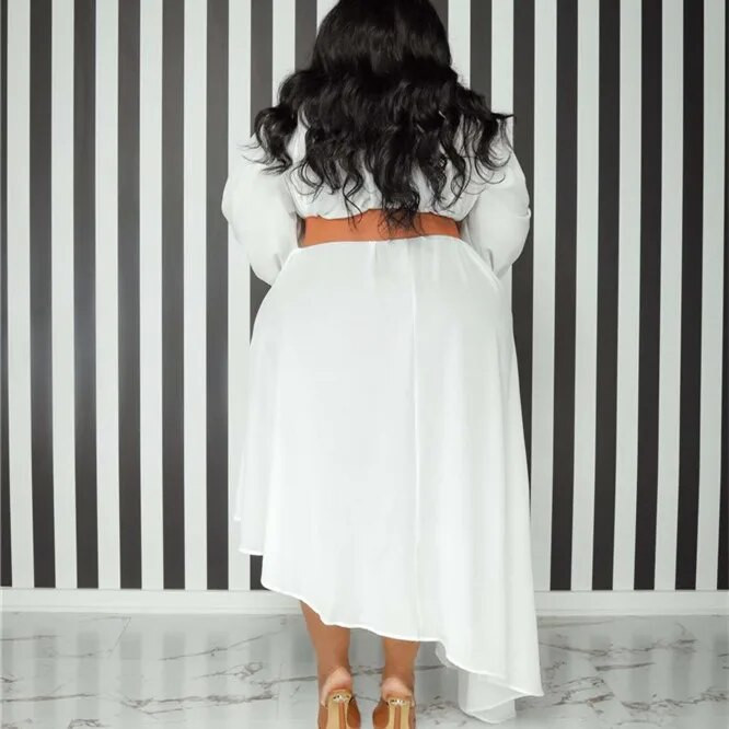 Wmstar Liela izmēra kleita Sieviešu ballītei Seksīga sieta neregulāra apakšmala dzimšanas dienas klubu tērpi ar garām piedurknēm Karstā izpārdošana Vairumtirdzniecība