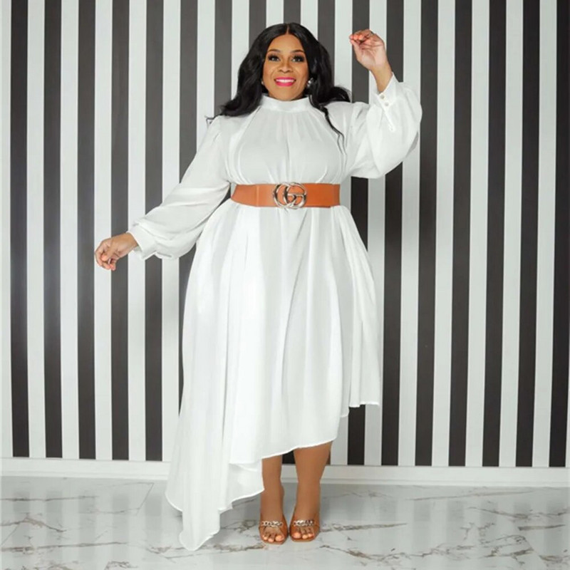 Wmstar Liela izmēra kleita Sieviešu ballītei Seksīga sieta neregulāra apakšmala dzimšanas dienas klubu tērpi ar garām piedurknēm Karstā izpārdošana Vairumtirdzniecība