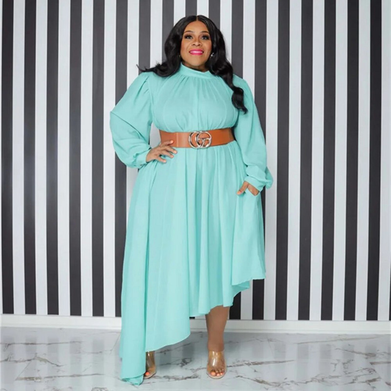 Wmstar Liela izmēra kleita Sieviešu ballītei Seksīga sieta neregulāra apakšmala dzimšanas dienas klubu tērpi ar garām piedurknēm Karstā izpārdošana Vairumtirdzniecība