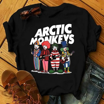 Arctic Monkeys Rock Band Graphic Print Μπλουζάκι Ανδρική Μόδα Vintage Hip Hop Street κοντό μανίκι Μπλουζάκι σε συντομότερο μέγεθος Γυναικείο